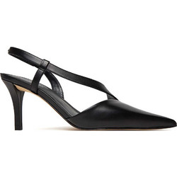 Michael Kors Jaida Γόβες Slingback Δερμάτινες με Τακούνι Στιλέτο Μαύρες 40S5JDMP1L