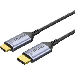Unitek Καλώδιο DisplayPort 1.4 to HDMI Male Braided 1.8m Black V1610A