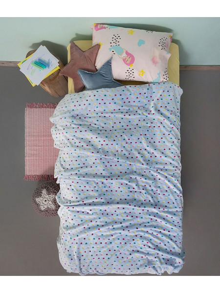 Palamaiki Παιδική Κουβέρτα Fleece Bubble Φωσφοριζέ 160x220 Γαλάζια