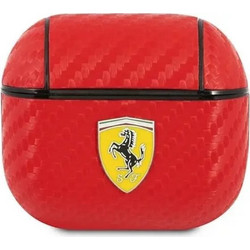 Ferrari FESA3CARE Θήκη Σιλικόνης για Apple AirPods 3 Κόκκινη