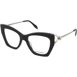 Alexander McQueen AM0376O 001 Γυναικείος Σκελετός Γυαλιών Οράσεως Κοκάλινος Μεταλλικός Χρυσός Μαύρος