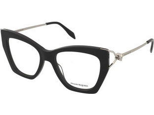 Alexander McQueen AM0376O 001 Γυναικείος Σκελετός Γυαλιών Οράσεως Κοκάλινος Μεταλλικός Χρυσός Μαύρος