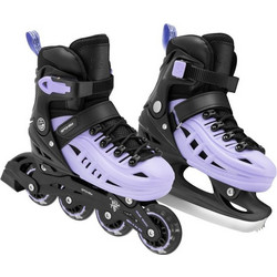 Spokey 4in1 4One Inline Αυξομειούμενα Rollers Παιδικά Μαύρα Λιλά