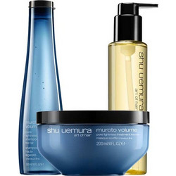 Shu Uemura Muroto Volume Σετ Περιποίησης Μαλλιών Λάδι 150ml + Μάσκα 200ml + Σαμπουάν 300ml