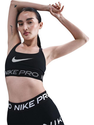 Nike Pro Αθλητικό Μπουστάκι με Μέτρια Στήριξη Μαύρο IF3973-010