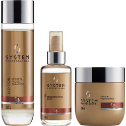 System Professional Fibra LuxeOil Σετ Περιποίησης Μαλλιών Λάδι 100ml + Μάσκα 200ml + Σαμπουάν 250ml