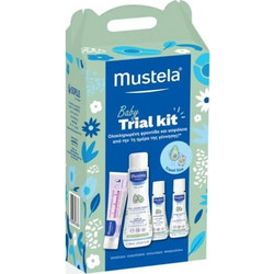 Mustela Baby Promo Trial Gentle Cleansing Gel 200ml + Hydra Bebe Body Lotion 50ml + Cleansing Water 50ml + 123 Vitamin Barrier Cream 50ml