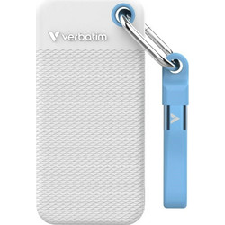 Verbatim Pocket 1TB Εξωτερικός Σκληρός Δίσκος SSD 2.5" USB 3.2 USB-C White Light Blue