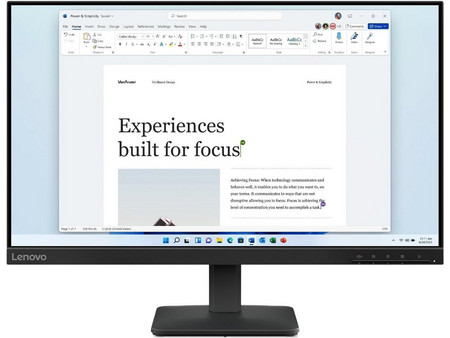 Lenovo L24-4e IPS Monitor 23.8" 1920x1080 FHD 100Hz 6ms