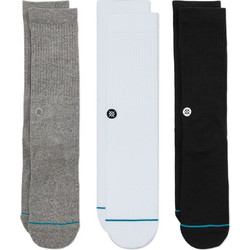 Stance Ανδρικές Κάλτσες Ψηλές Μαύρες Λευκές Γκρι 3Pack M556D18ICP-MUL