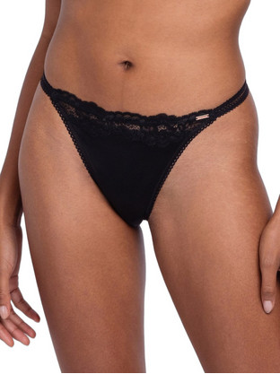 Dorina Γυναικείο Sexy String με Δαντέλα Μαύρο FXST0054MI127-BK0001