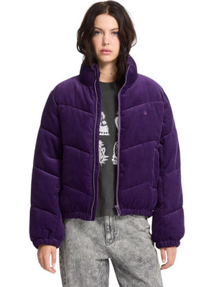 Volcom Cord Stone Γυναικείο Μπουφάν Χειμωνιάτικο Puffer Μακρύ Μωβ B1732502-ACI