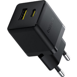 Baseus Palm Φορτιστής χωρίς Καλώδιο με Θύρα USB-A & Θύρα USB-C 30W Power Delivery Black