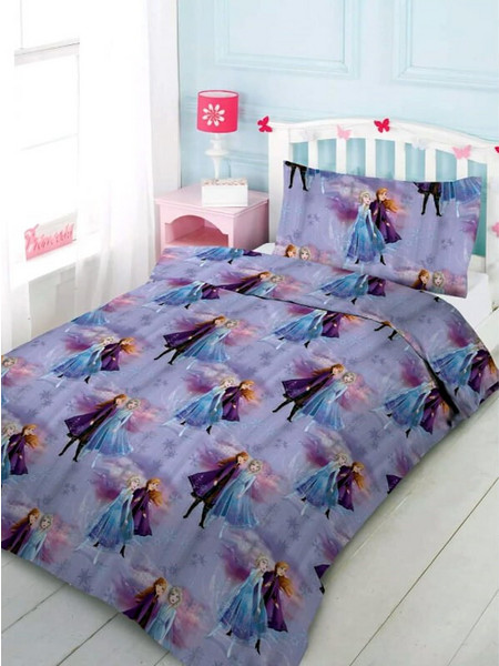 Disney Frozen Σετ Παιδική Παπλωματοθήκη Μονή Βαμβακερή 160x240 Μωβ
