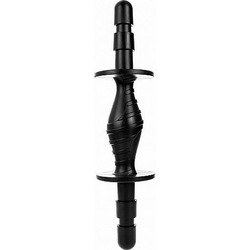 Hung System Double Handle Πρωκτικό Dildo Μαύρο D-222960