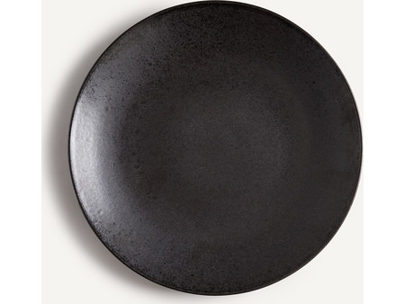 LA Redoute Kanso Μαύρο Πιάτα Ρηχά Κεραμικά 23cm 4τμχ