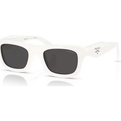 Prada PR06S 17K08Z Γυναικεία Γυαλιά Ηλίου Τετράγωνα Κοκάλινα Λευκά με Μαύρο Φακό