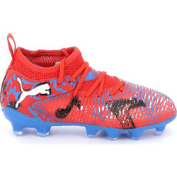 Puma Future 8 Match Play FG/AG 108750-01 Παιδικά Ποδοσφαιρικά Παπούτσια με Τάπες και Καλτσάκι Κόκκινα Μπλε