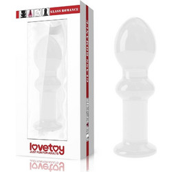Lovetoy 4.5" Glass Romance Πρωκτική Σφήνα 11.5cm Διαφανής