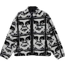 Obey Αθλητικό Ανδρικό Μπουφάν Χειμωνιάτικο Puffer Λευκό Μαύρο 121800608-BKM