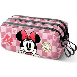 Karactermania Minnie Mouse Fan Κασετίνα Βαρελάκι με 3 Θήκες Ροζ 08333