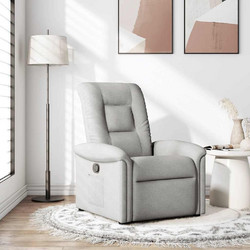 vidaXL Πολυθρόνα Relax με Υποπόδιο Ανακλινόμενη Γκρι 4015625