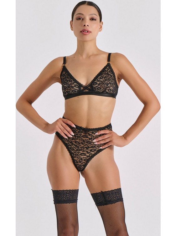 Milena By Paris Σουτιέν Τριγωνάκι χωρίς Μπανέλα Μαύρο 10209