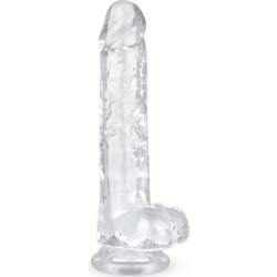 EasyToys Jelly Ρεαλιστικό Dildo με Βεντούζα & Όρχεις 22cm Clear