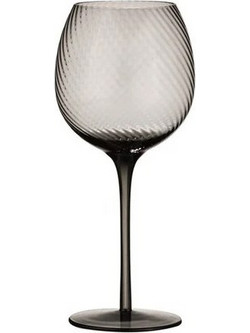 Ladelle Ποτήρι Κρασιού Γυάλινo Κολωνάτο Katrina Pewter Γκρι 500ml
