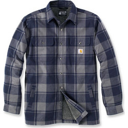 Carhartt Ανδρικό Πουκάμισο Βαμβακερό Καρό Μακρυμάνικο Κανονική Γραμμή Navy Μπλε 105939-412