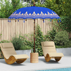 Ομπρέλα Κήπου Στρογγυλή Ξύλινη Royal Blue 2.15m 3356894