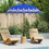 Ομπρέλα Κήπου Στρογγυλή Ξύλινη Royal Blue 2.15m 3356894