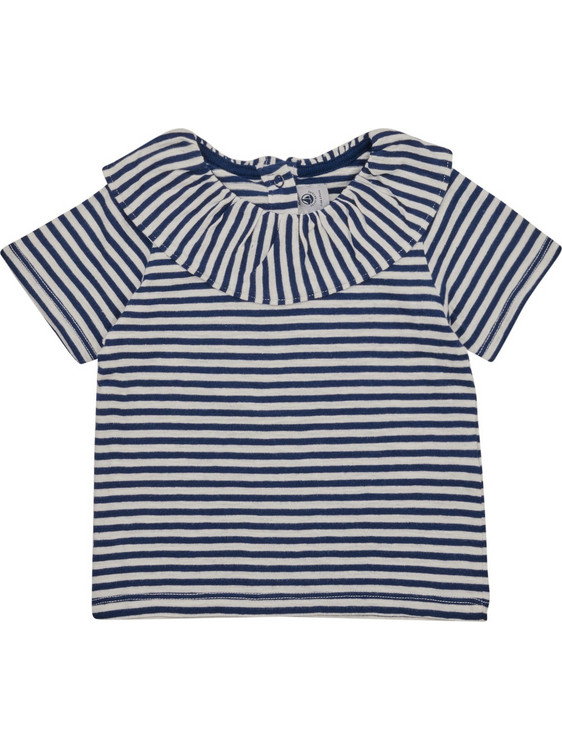 Petit Indi Παιδικό T-Shirt Κοντομάνικο Navy Μπλε Λευκό A06ZV-01