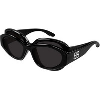 Balenciaga BB0456S 001 Γυναικεία Γυαλιά Ηλίου Πολυγωνικά Κοκάλινα Μαύρα με Μαύρο Φακό