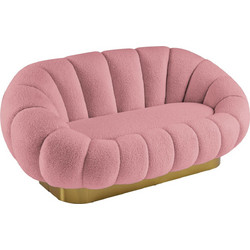 PoliHome Shannox Διθέσιος Καναπές Ροζ 160x95x70cm 162893859