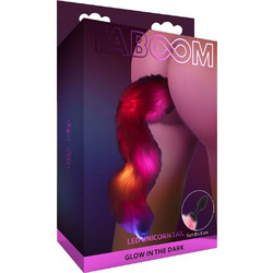 Taboom Glow In the Dark Unicorn Πρωκτική Σφήνα Tail Plug Ροζ