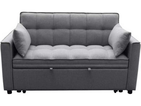 HomeMarkt Borg Διθέσιος Καναπές Κρεβάτι Γκρι 142x94x78cm HM3289.01