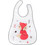 Kiokids Fox Αδιάβροχη Σαλιάρα Πλαστική με Αυτοκόλλητο 4m+ Λευκή