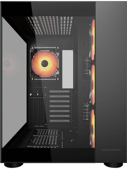 Cougar FV150 Black Gaming Midi Tower Κουτί Υπολογιστή RGB με Πλαϊνό Παράθυρο