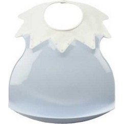 Thermobaby Soft Arlequin Αδιάβροχη Σαλιάρα Πλαστική με Κουμπί 4m+ Γαλάζια