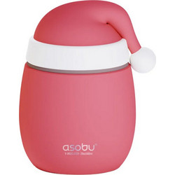 Asobu Bestie Santa Ανοξείδωτο Παιδικό Δοχείο Φαγητού Ισοθερμικό Κόκκινο 600ml