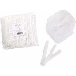 Bournas Medicals SoftCare Σκουφάκια Non Woven Ακορντεόν Λευκά 100τμχ