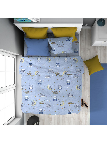 Dimcol Sweet Dreams 551 Παιδική Παπλωματοθήκη Μονή Βαμβακερή 160x240 Γαλάζια