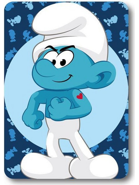 Dimcol Smurfs 11 Κουβέρτα Κούνιας Fleece 110x140 Μπλε
