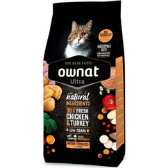 Ownat Ultra Mature Sterilised Low Grain with Chicken & Turkey 8kg
