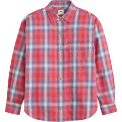 Levi's Μακρυμάνικο Γυναικείο Πουκάμισο Βαμβακερό Καρό Φούξια 003OZ-0001