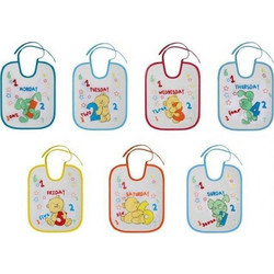 Lorelli 7 Days Bear & Bunny Σετ Αδιάβροχες Σαλιάρες Υφασμάτινες με Κορδόνι Πολύχρωμες 7τμχ