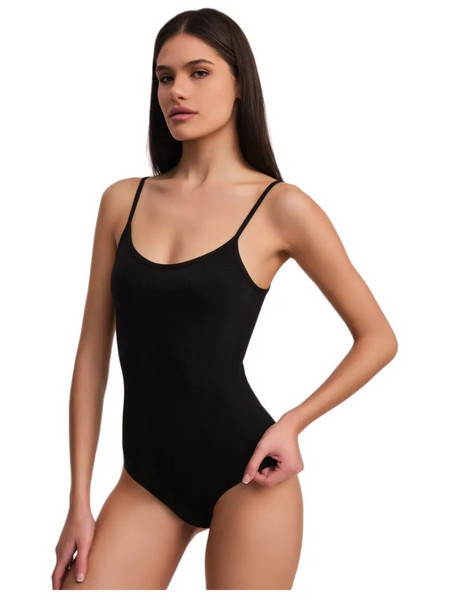 FMS Γυναικείο Κορμάκι Slip με Τιραντάκι Μαύρο DRM-741-022