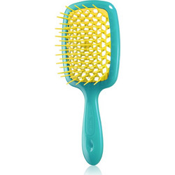 Janeke Superbrush Big Βούρτσα Μαλλιών για Ξεμπέρδεμα Κίτρινη Τιρκουάζ