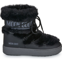 Moon Boot Ltrack Γυναικεία Μποτάκια Χιονιού Πλατφόρμα Μαύρα με Γούνα 80D2450130-N001